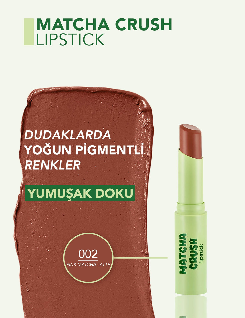Flormar Matcha Crush Creamy Matte Lipstick - High Pigment, 4 Shades