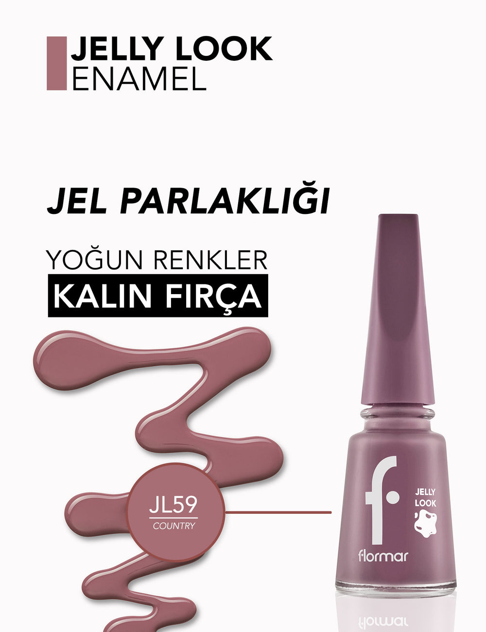 Flormar Jelly Look Nail Enamel High-Shine Gel Polish 11ml