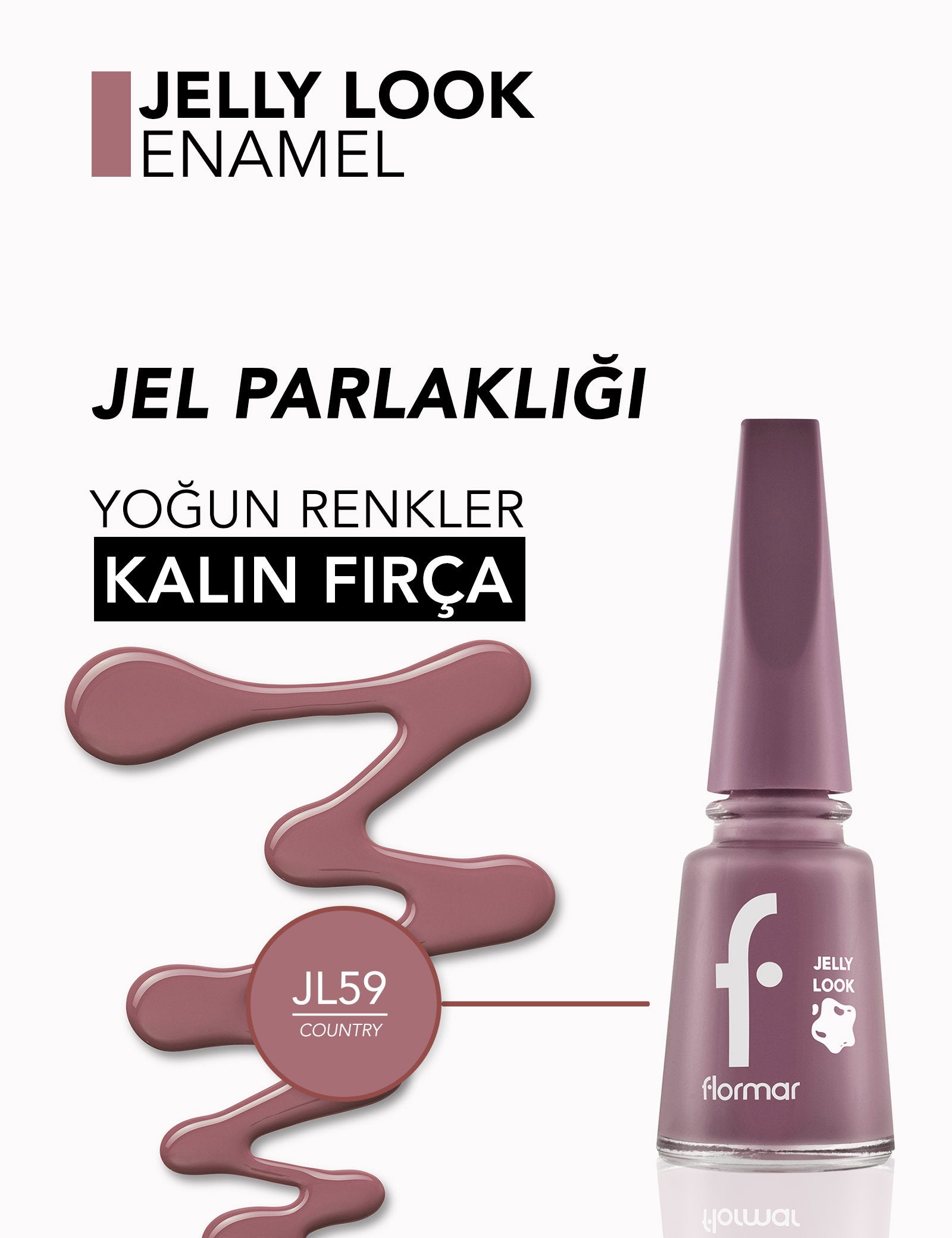 Flormar Jelly Look Nail Enamel High-Shine Gel Polish 11ml