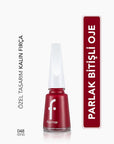 Flormar Nail Enamel 048 Fiery Red High Pigment Glossy Polish