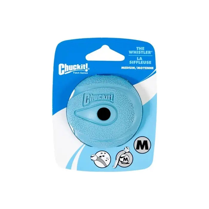 Chuckit! The Whistler Dog Ball High-Bounce Whistling Toy Medium