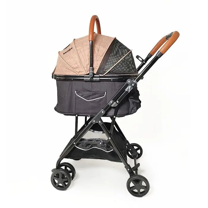 Zampa Bottas Pet Stroller for Cats and Dogs Khaki 48x80x99cm