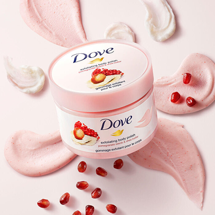 Dove Body Scrub Pomegranate Seed &amp; Shea Butter 225ml - Gentle Exfoliation | Skin Care