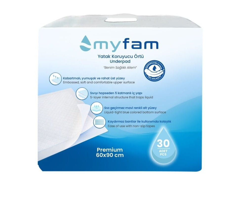 Myfam Underpad Bed Protector for Absorbent Care 60x90 cm