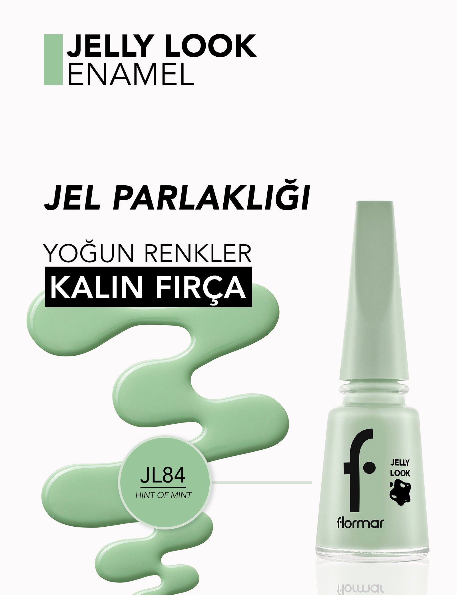 Flormar Jelly Look Nail Enamel High-Shine Gel Polish 11ml