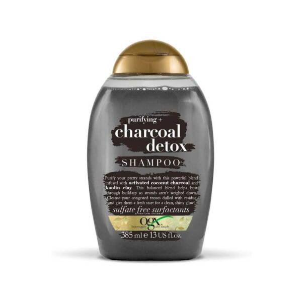 OGX Charcoal Detox Shampoo 385ml - Deep Cleansing for Hair and Scalp Health - Shampoo