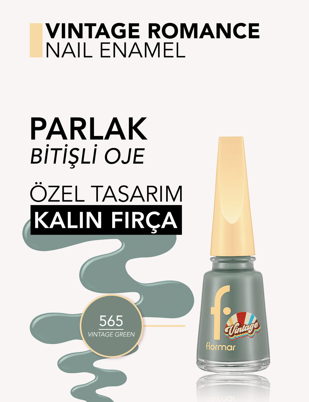Flormar Vintage Romance High Pigment Glossy Nail Enamel 11ml