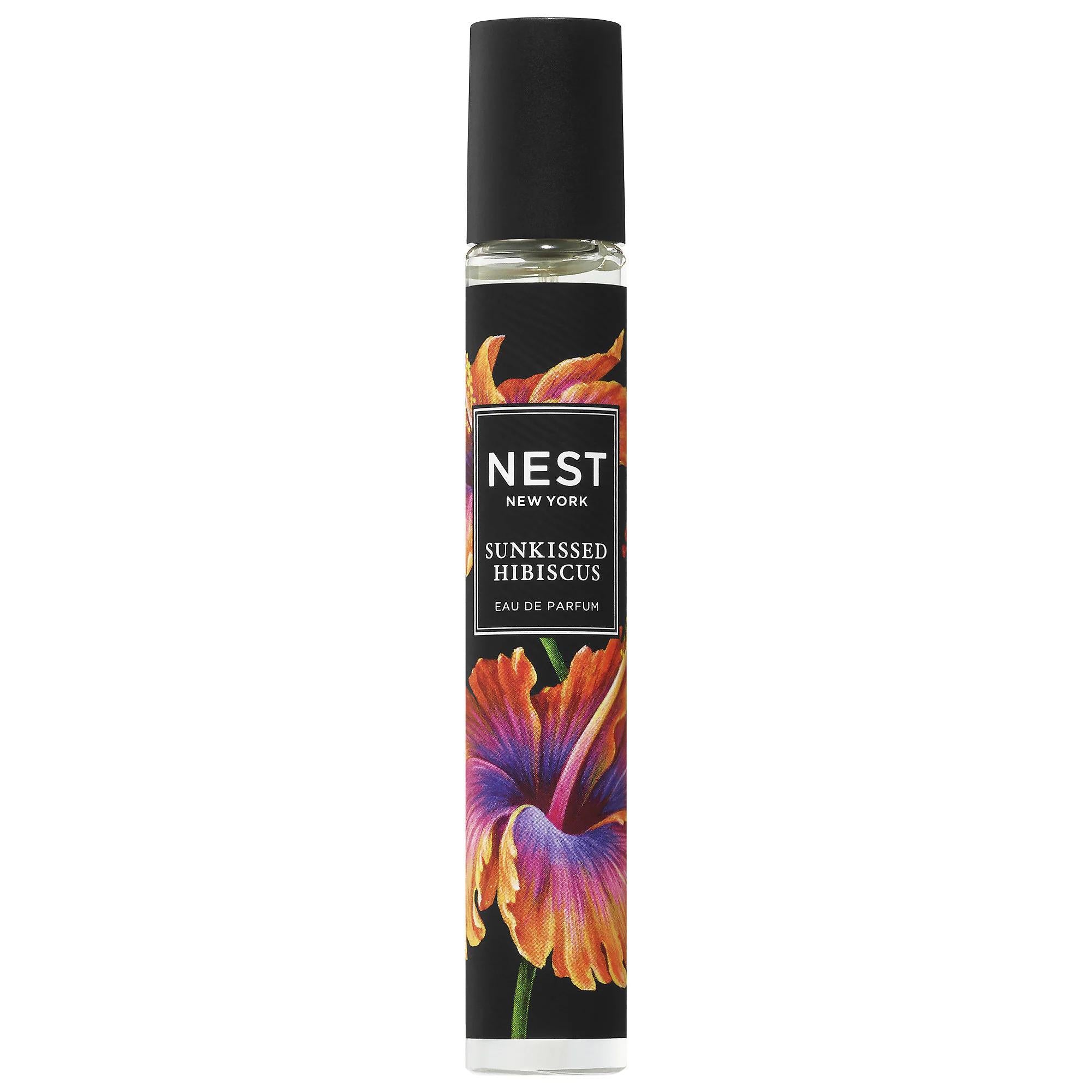 NEST Fragrances Sunkissed Hibiscus Eau de Parfum Travel Spray - Luxurious Floral Scent with Frangipani, Orange Blossom, and Golden Amber Notes NEST Sunkissed Hibiscus Eau de Parfum - Luxurious Floral Scent Eau de Parfum, Travel Spray, Fresh Solar Fragrance, Luxury Fragrance, Floral Scent, NEST Fragrances, Sunkissed Hibiscus, Frangipani, Orange Blossom, Golden Amber, Perfume, Women's Fragrance, Gift for Her, Luxurious Gift, Fragrance for Women, Travel Size Perfume, High-End Fragrance
