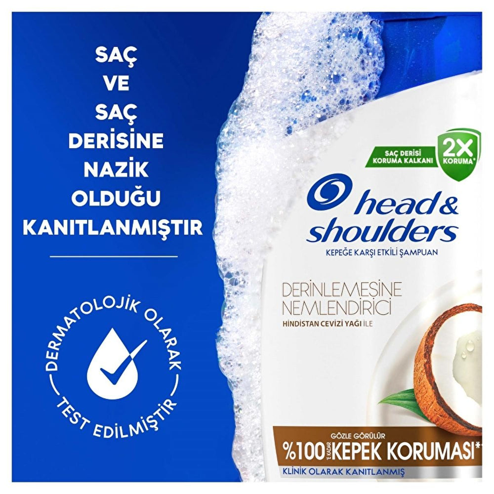 Head & Shoulders Anti-Dandruff Shampoo with Coconut Oil - Moisturizing, Dermatologically Tested - 11.16 fl oz - view 5