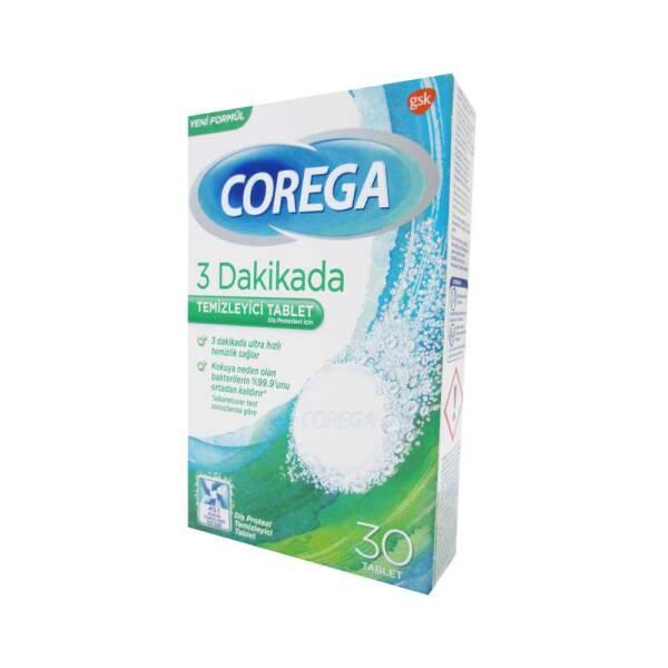 Corega Dental Prosthesis Cleaning Tablets - Effervescent Solution for Denture Hygiene - 30 Tablets - Vitamin & Supplement