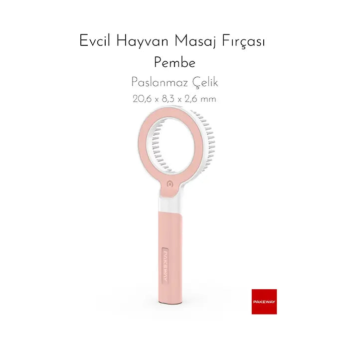 Pakeway O+ Series Magnifying Grooming and Massage Brush Pink