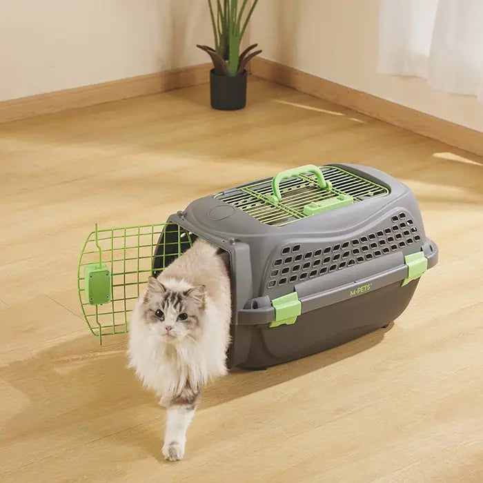 M-Pets Eco Giro Pet Carrier for Cats and Dogs Small Grey