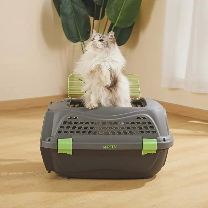 M-Pets Eco Giro Pet Carrier for Cats and Dogs Small Grey