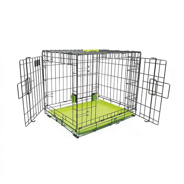 M-Pets Voyager Double Door Large Dog Crate Green 91x58x63cm