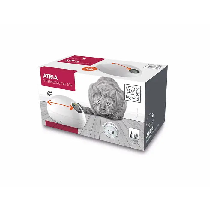 M-Pets Atria Interactive Cat Toy White for Active Play