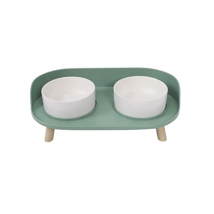 M-Pets Altitude Elevated Double Pet Bowl for Food and Water 2x450ml