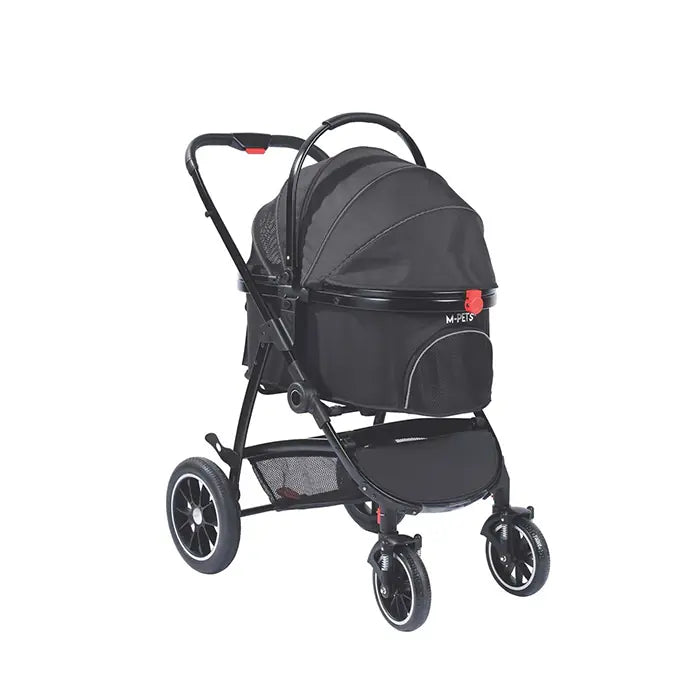 M-Pets Conquest Pet Stroller Foldable Travel Carrier for Dogs