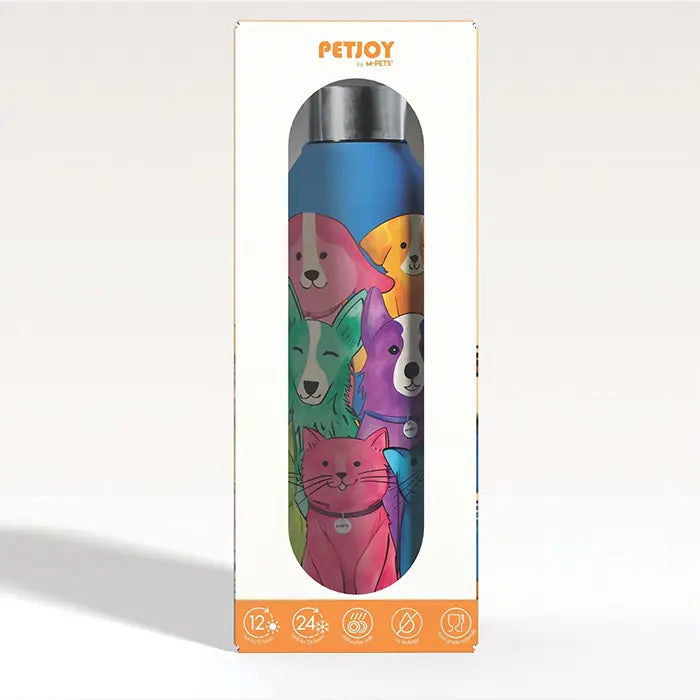 M-Pets Petjoy Purrfect Petfamily Thermos Light Blue 500 ml