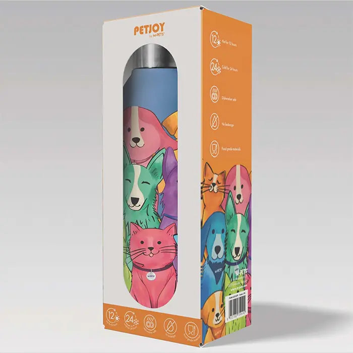 M-Pets Petjoy Purrfect Petfamily Thermos Light Blue 500 ml