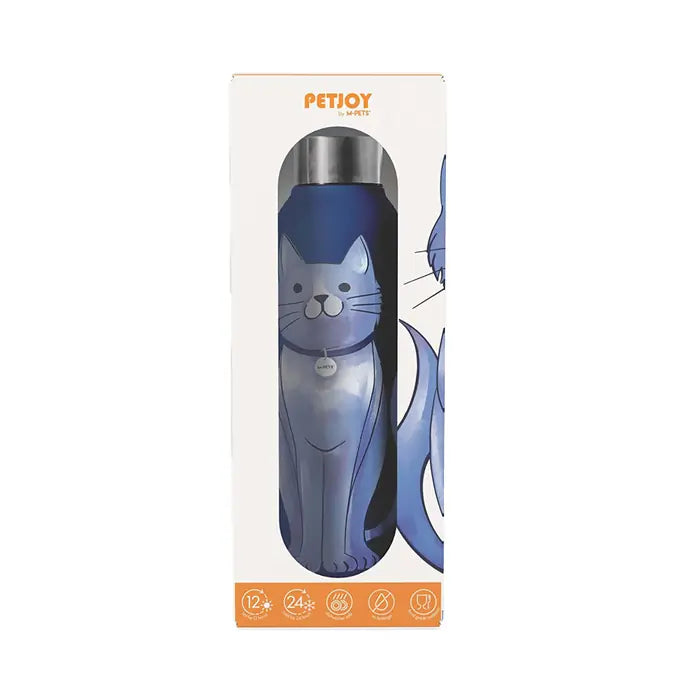 M-Pets Petjoy Purrfect Moonpie Insulated Thermos Blue 500 ml