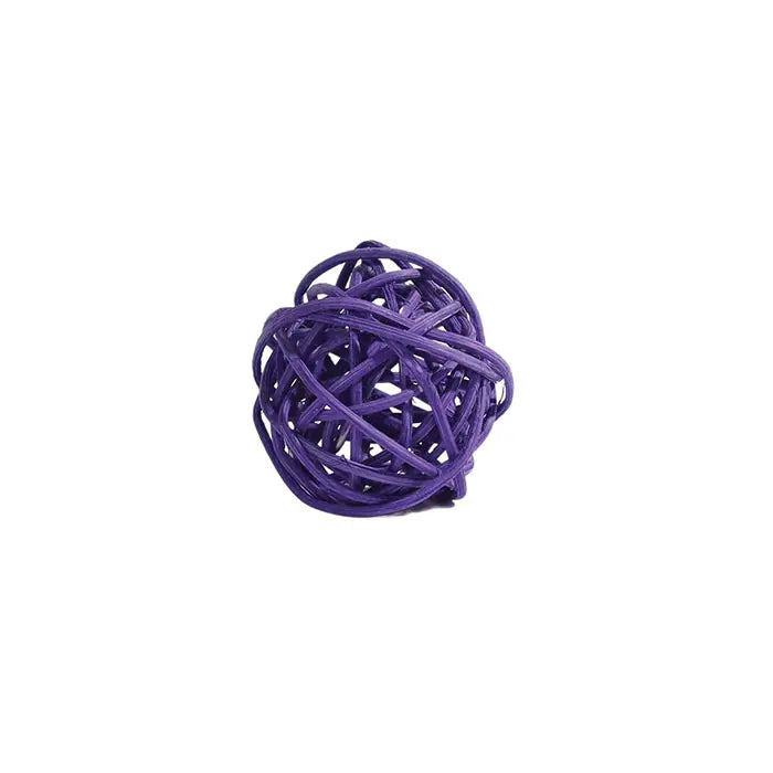 M-Pets Rattan Ball Cat Toy with Bell 4cm