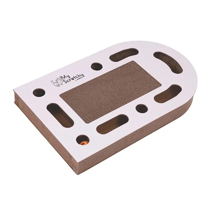 M-Pets My Scratchy Tennessee White Cardboard Cat Scratcher