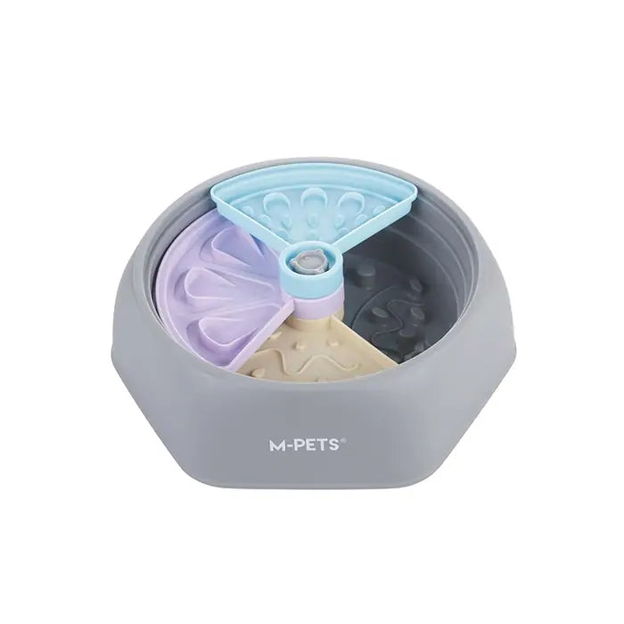 M-Pets Level Up Adjustable Slow Feeder Dog Bowl Small