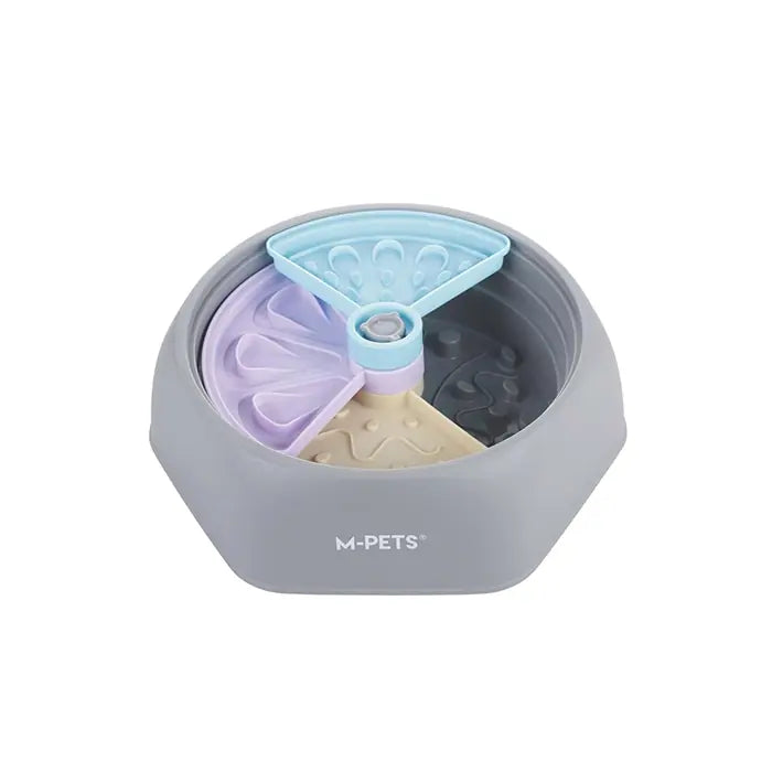 M-Pets Level Up Adjustable Slow Feeder Dog Bowl Medium