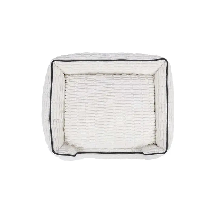M-Pets Warm Hug Velvet Pet Bed for Cats and Dogs White Large