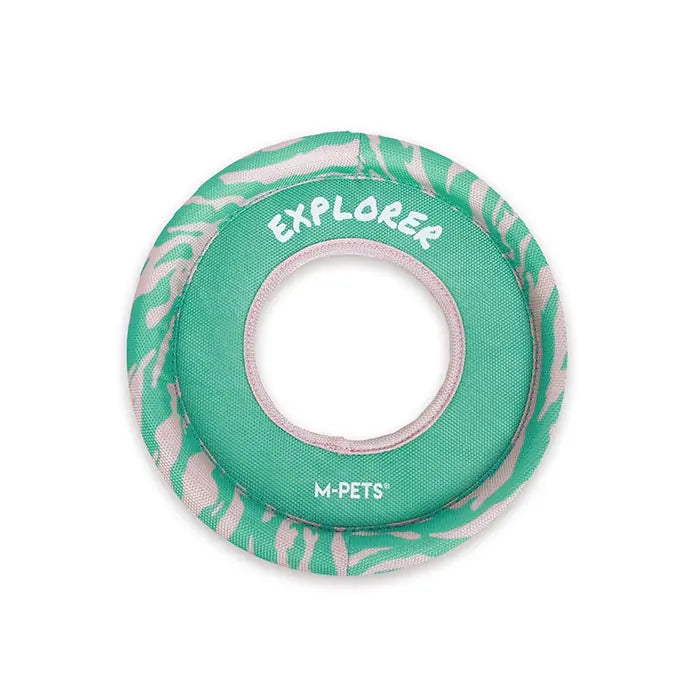 M-Pets Sprintpuff Frisbee Flexible Fetch Dog Toy Pink & Green