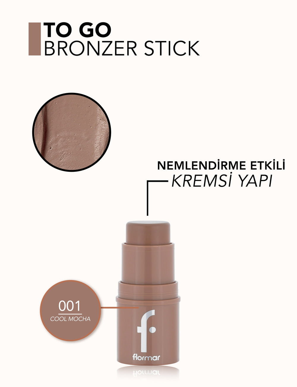 Flormar To Go Creamy Stick Bronzer Natural Finish 5g