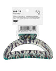 Eklips Zebra Oval Claw Clip in Green for Secure Hold