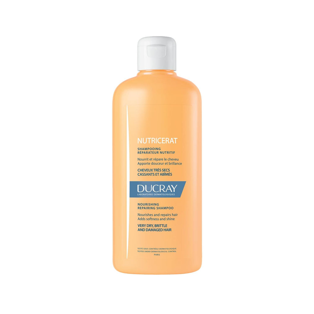 Ducray Nutricerat Nourishing Shampoo for Dry, Damaged Hair - 200ml, Repairing Formula for Brittle Hair - Shampoo
