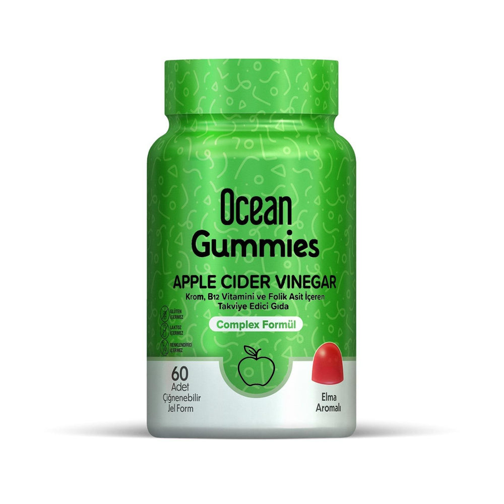 Ocean Gummies Apple Cider - Chewy Gel Supplement | 60 Count - Vitamin & Supplement