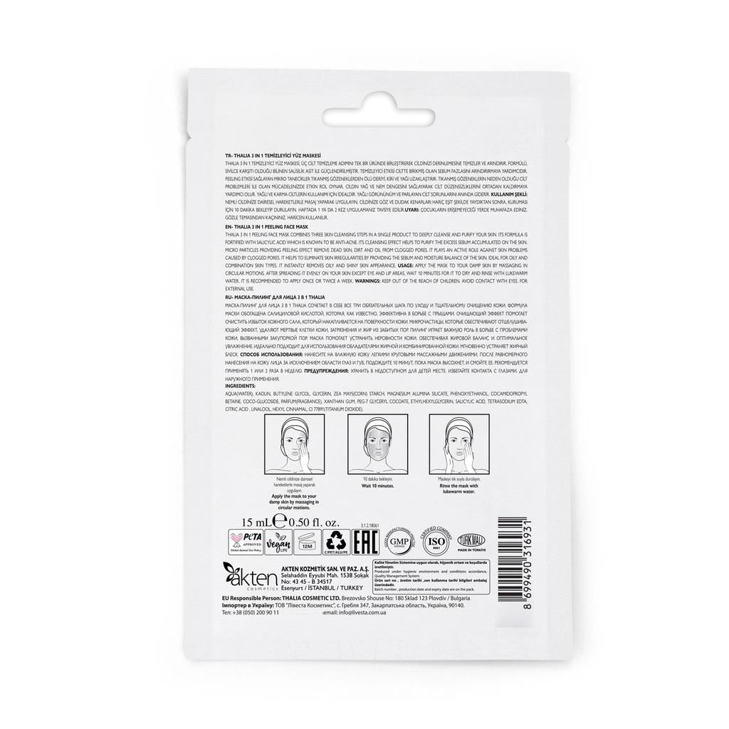 Thalia 3 in 1 Deep Cleansing Peeling Face Mask 15 ml