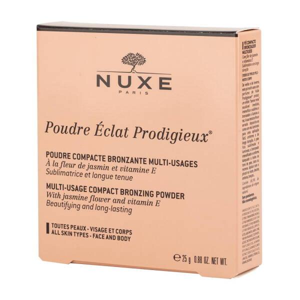 nuxe bronzing powder in compact, nuxe poudre eclat prodigieux swatch, nuxe bronzing powder application Nuxe Poudre Eclat Prodigieux - Versatile Bronzing Powder | 25g Nuxe Bronzing Powder - Versatile Glow | 25g nuxe, bronzing-powder, makeup, beauty, multifunctional, natural, cosmetics, skincare, ai-generated, women