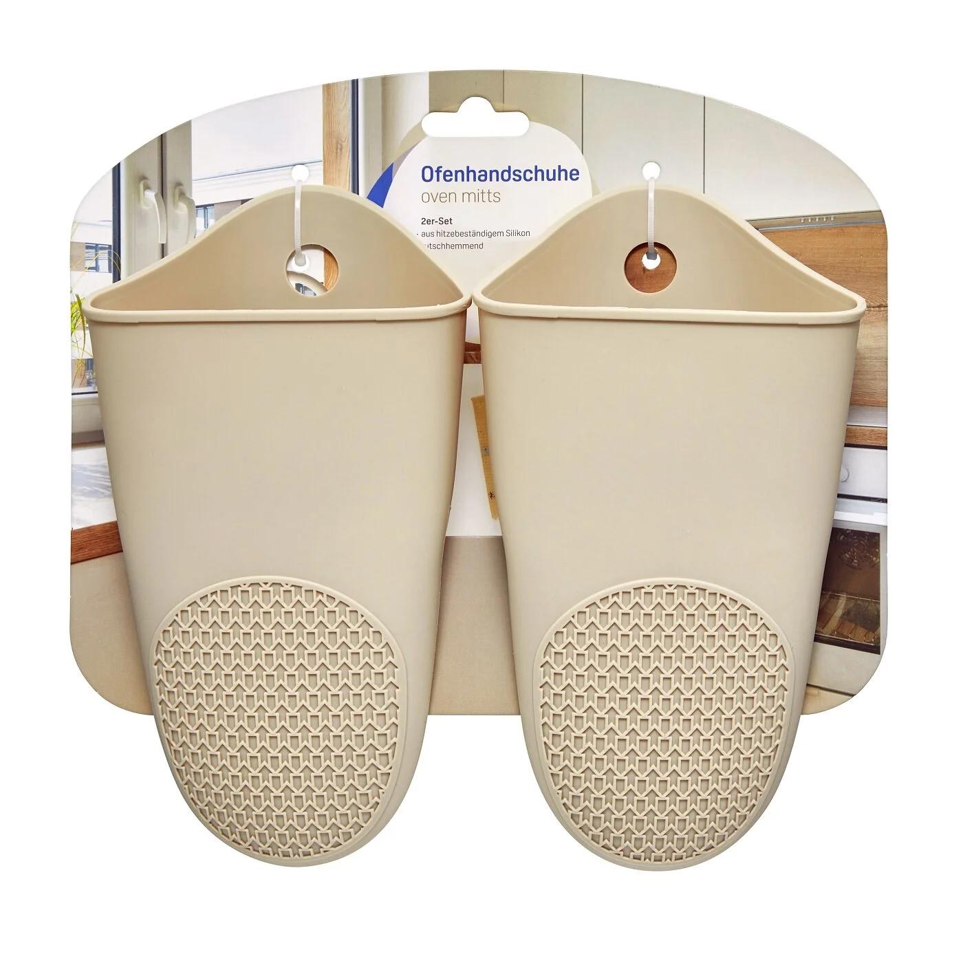 Ideenwelt Silicone Oven Mitt Beige Heat Resistant
