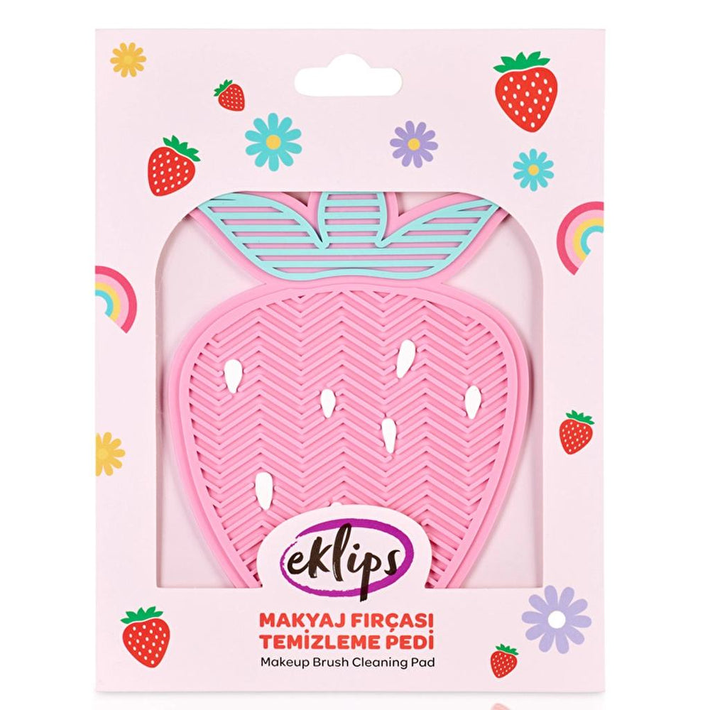 Eklips Strawberry Makeup Brush Cleaning Pad for Deep Cleansing