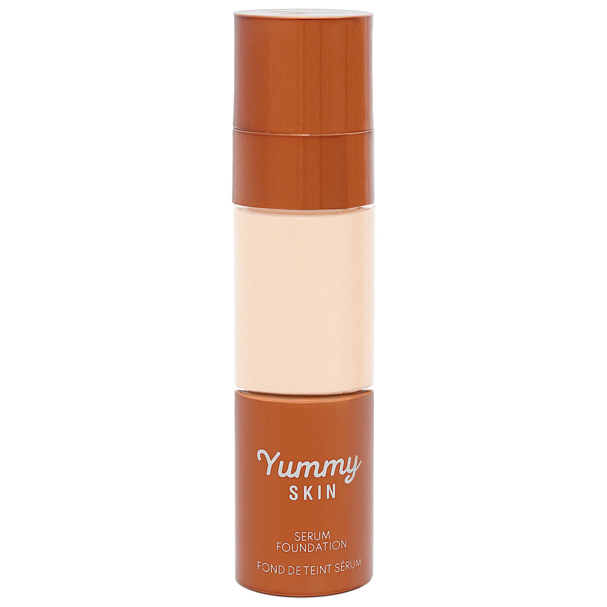 Yummy Skin Serum Foundation - Skincare-Hybrid Makeup with Hydrating Benefits Yummy Skin Serum Foundation - Hydrating Skincare Makeup skincare-hybrid foundation, natural makeup, hydrating foundation, vegan cosmetics, cruelty-free beauty products, clean beauty, eco-friendly makeup, liquid foundation, radiant finish, medium coverage, buildable coverage, Jojoba Oil, Hyaluronic Acid, Olive-Derived Squalane, everyday makeup, skincare benefits, anti-aging, moisturizing foundation, sensitive skin friendly
