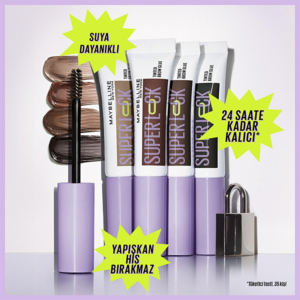 Maybelline Super Lock Medium Brown Brow Glue: 24H Lamination Effect, Tinted Eyebrow Mascara for Long-Lasting Shape & Smudge-Proof Definition Maybelline Brow Glue: Long-Lasting Eyebrow Mascara - Medium Brown eyebrow mascara, brow glue, eyebrow setting mascara, tinted brow gel, long-lasting eyebrow gel, sweat-proof eyebrow mascara, smudge-proof eyebrow gel, Maybelline brow glue, brow lamination mascara, medium brown brow mascara, eyebrow gel, tinted eyebrow gel, eyebrow shaper, eyebrow tint, brow gel, brow ma
