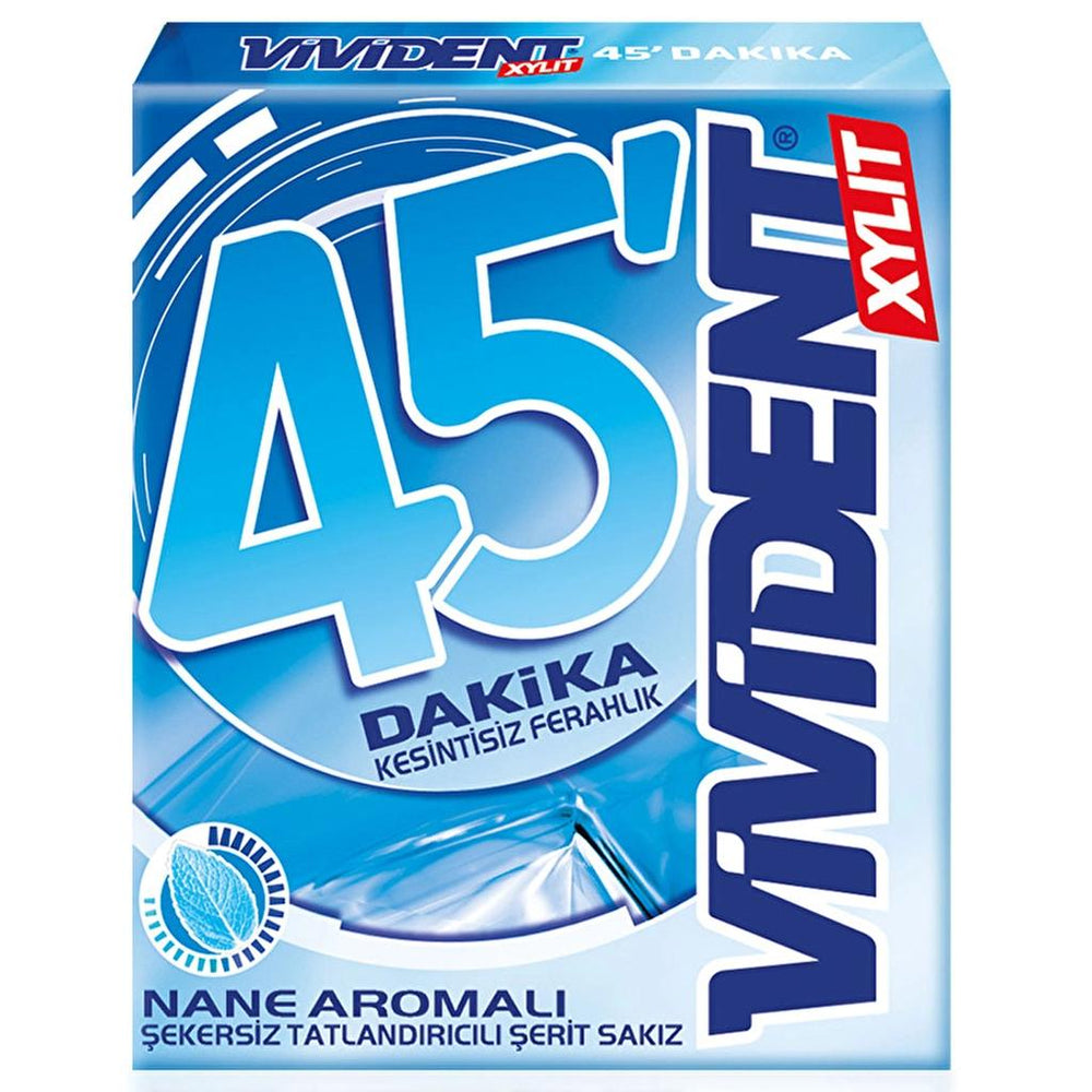 Vivident 45 Minutes Peppermint Chewing Gum 33g