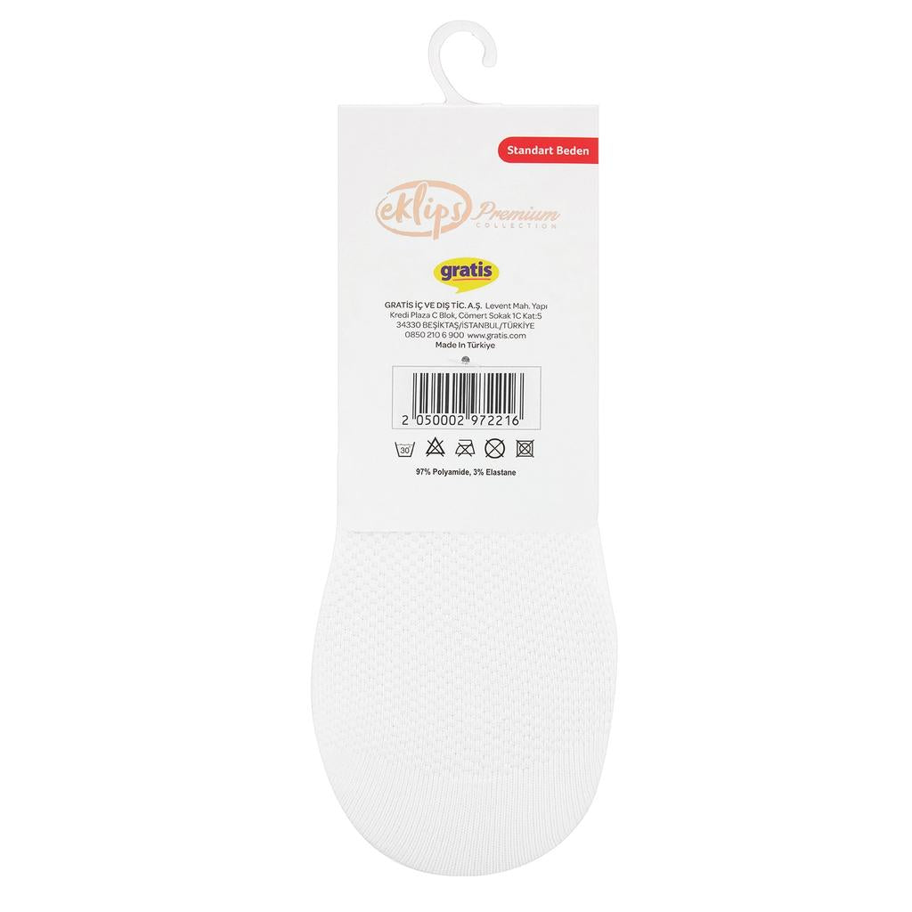 Eklips Premium Micro Blue &amp; White No-Show Socks 2-Pack