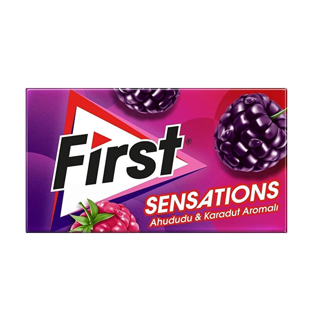 First Sensations Raspberry & Black Mulberry Gum 27g