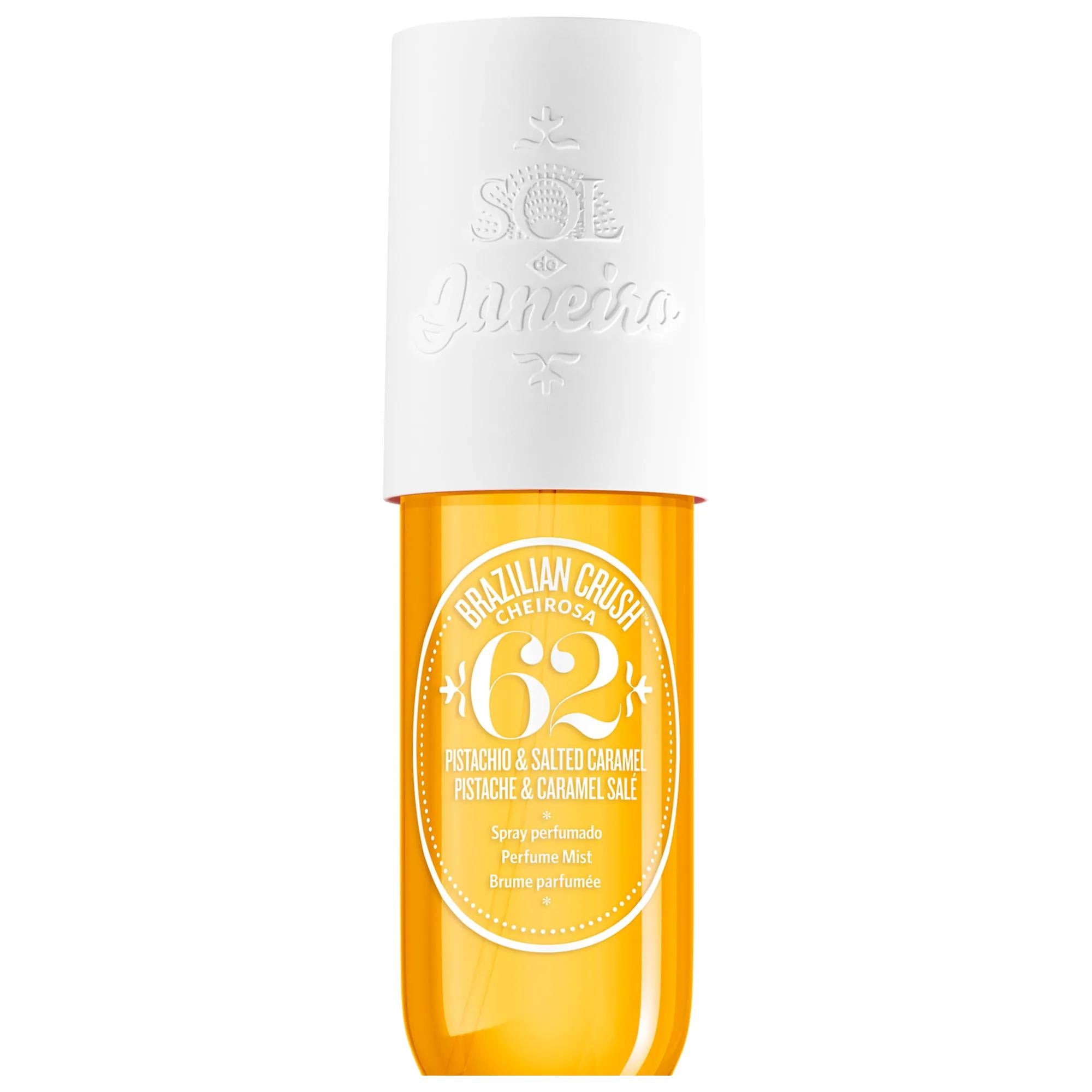 Sol de Janeiro Cheirosa &#39;62 Bum Bum Hair &amp; Body Perfume Mist: Irresistible Salted Caramel &amp; Pistachio Vanilla Fragrance - Vegan &amp; Paraben-Free Sol de Janeiro Bum Bum Perfume Mist: Salted Caramel Fragrance Bum Bum Hair &amp; Body Perfume Mist, Sol de Janeiro Cheirosa 62, salted caramel perfume, pistachio vanilla fragrance, vegan body mist, paraben-free hair mist, gourmand body spray, warm and spicy perfume, Brazilian Crush fragrance, body fragrance mist, body mist, hair mist, fragrance, perfume, gourmand scent, 
