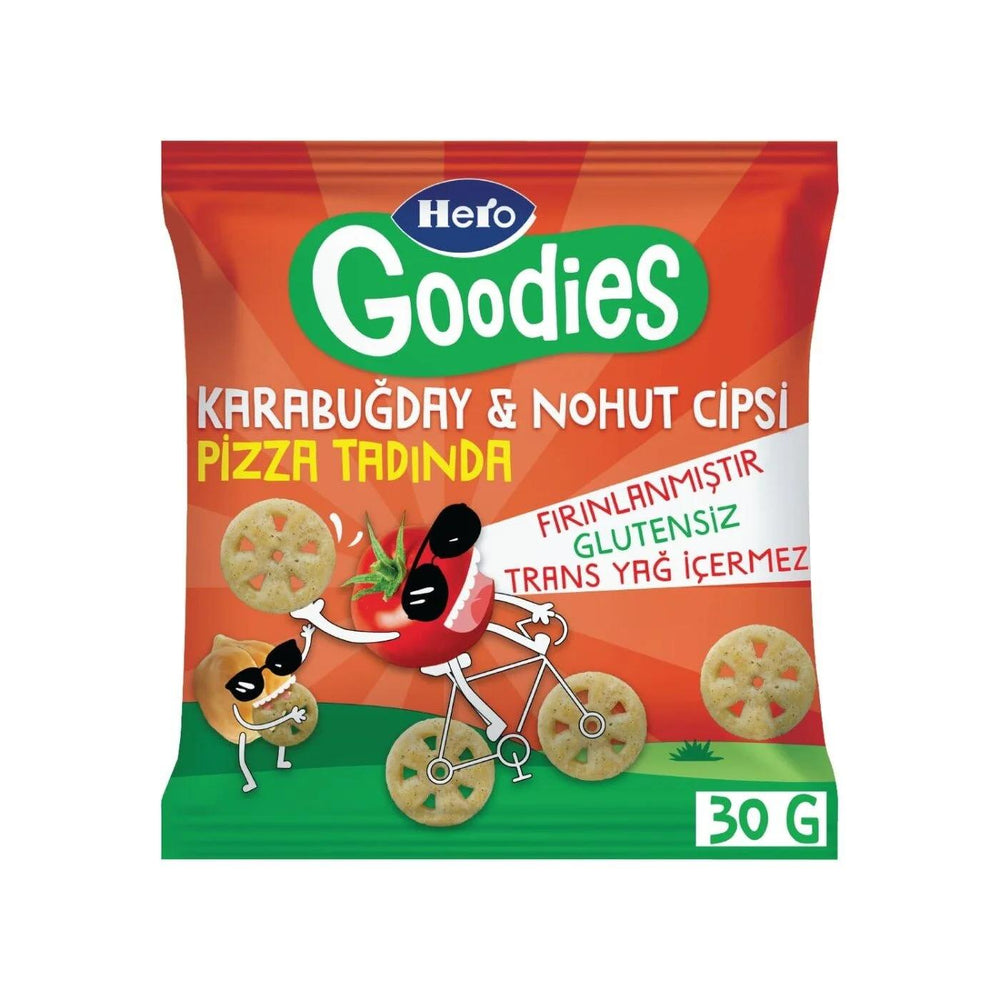Hero Goodies Baked Buckwheat & Chickpea Pizza Chips 30g