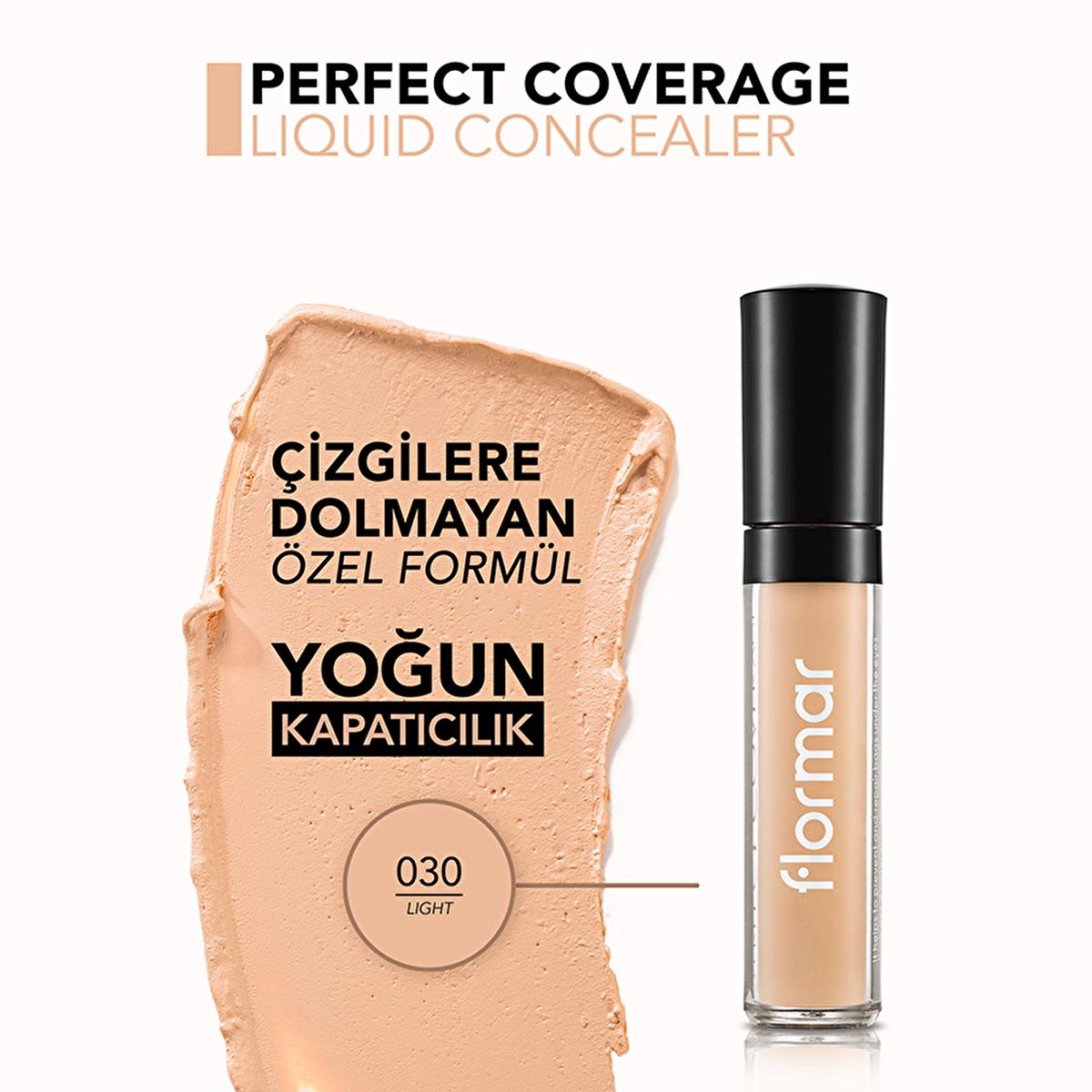 Flormar Perfect Coverage Liquid Concealer - Natural Finish, Medium Coverage, Lightweight Formula Flormar Perfect Coverage Concealer - Natural & Lightweight liquid concealer, natural finish concealer, medium coverage concealer, concealer with natural ingredients, Flormar Perfect Coverage Concealer, lightweight concealer, makeup, cosmetics, beauty products, skincare, anti-aging, flawless finish, radiant skin, smooth appearance, buildable coverage, daily makeup, special occasion makeup