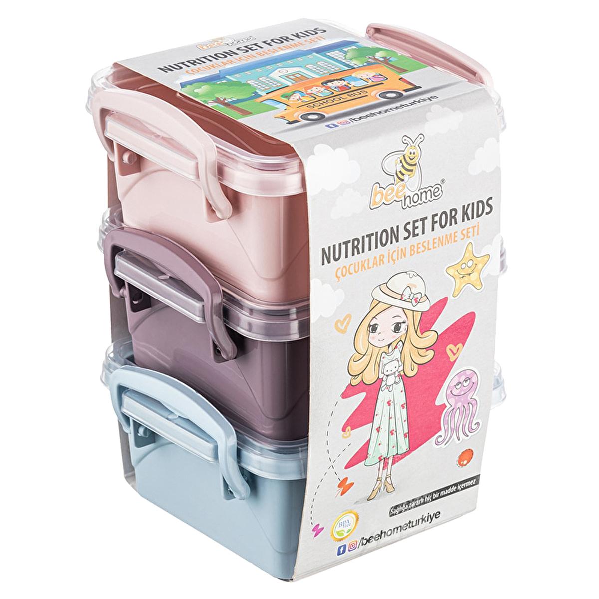 Bee Home 3-Piece Food Storage Container Set: 350ml, Dishwasher Safe - Bento Box for Kids, Meal Prep & Kitchen Organization Bee Home Food Container Set: 350ml Bento Box - Kitchen Storage food storage containers, Bento Box, meal prep containers, reusable food containers, dish washer safe containers, 350ml food container, kids food containers, kitchen organization, small food containers, food containers, storage containers, bento box for kids, PP Containers, Polypropylene Containers, Kitchen, Organisation, Lun