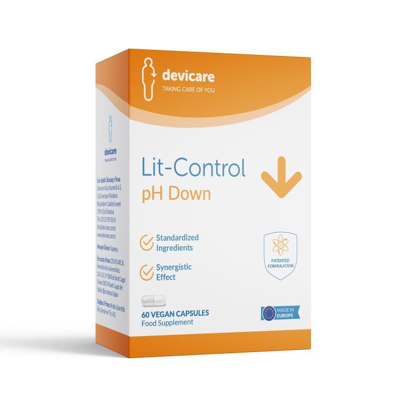Lit-Control pH Down 60 Capsules - Effective pH Adjuster for Aquariums and Pools - Vitamin & Supplement