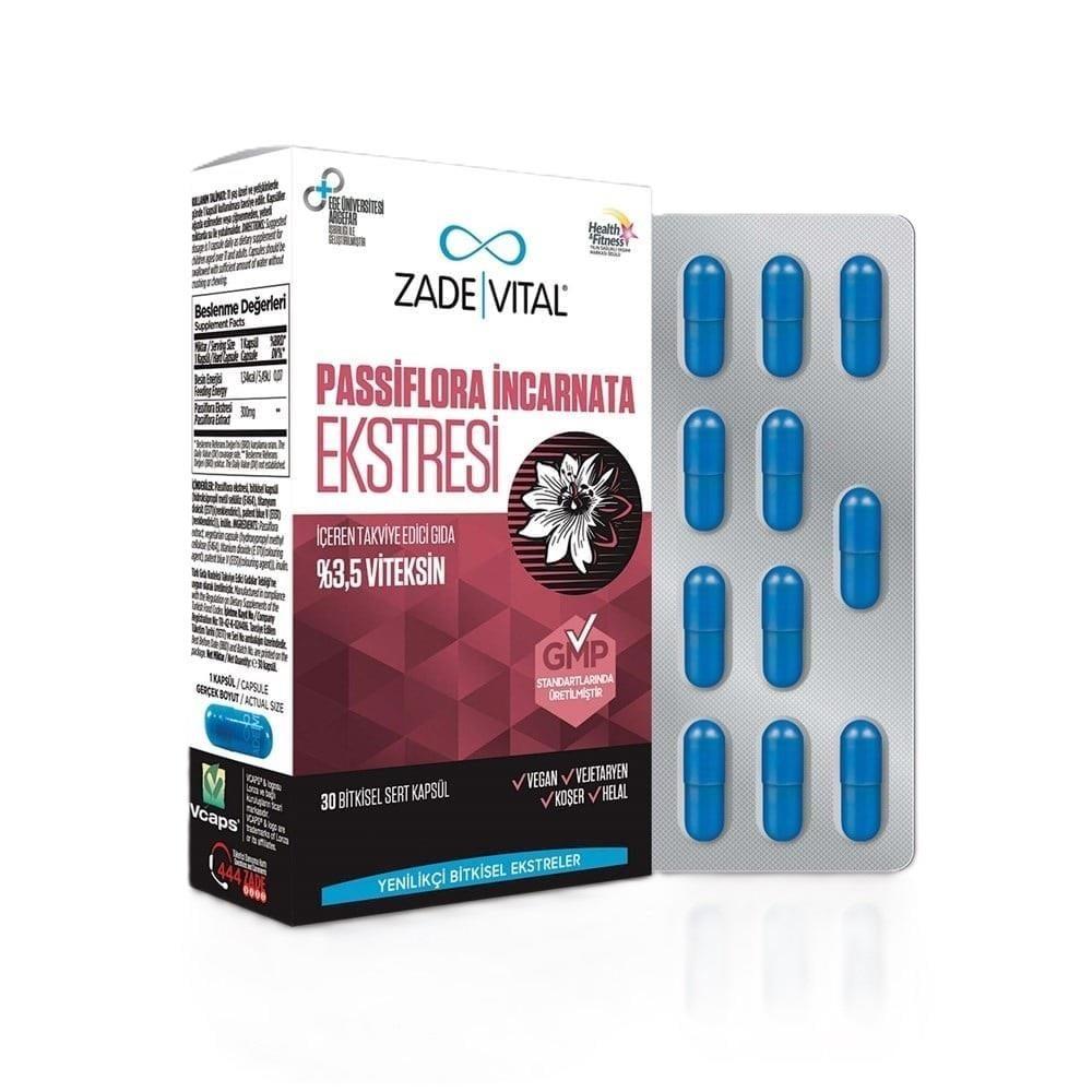 Zade Vital Passiflora Supplement - Vegan, Vegetarian Friendly, Relaxation Support Capsules Zade Vital Passiflora Supplement for Relaxation Passiflora Supplement, Vegan Dietary Supplement, Relaxation Support, Natural Stress Relief, Prebiotic Capsules, Dietary Supplement, Health and Wellness, Vegan, Vegetarian, Kosher, Halal, Stress Relief, Relaxation, Gut Health, Digestive Wellness