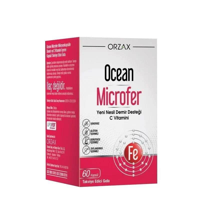 Ocean Microfer Iron Supplement - 60 Capsules for Iron Deficiency & Anemia Relief - Vitamin & Supplement
